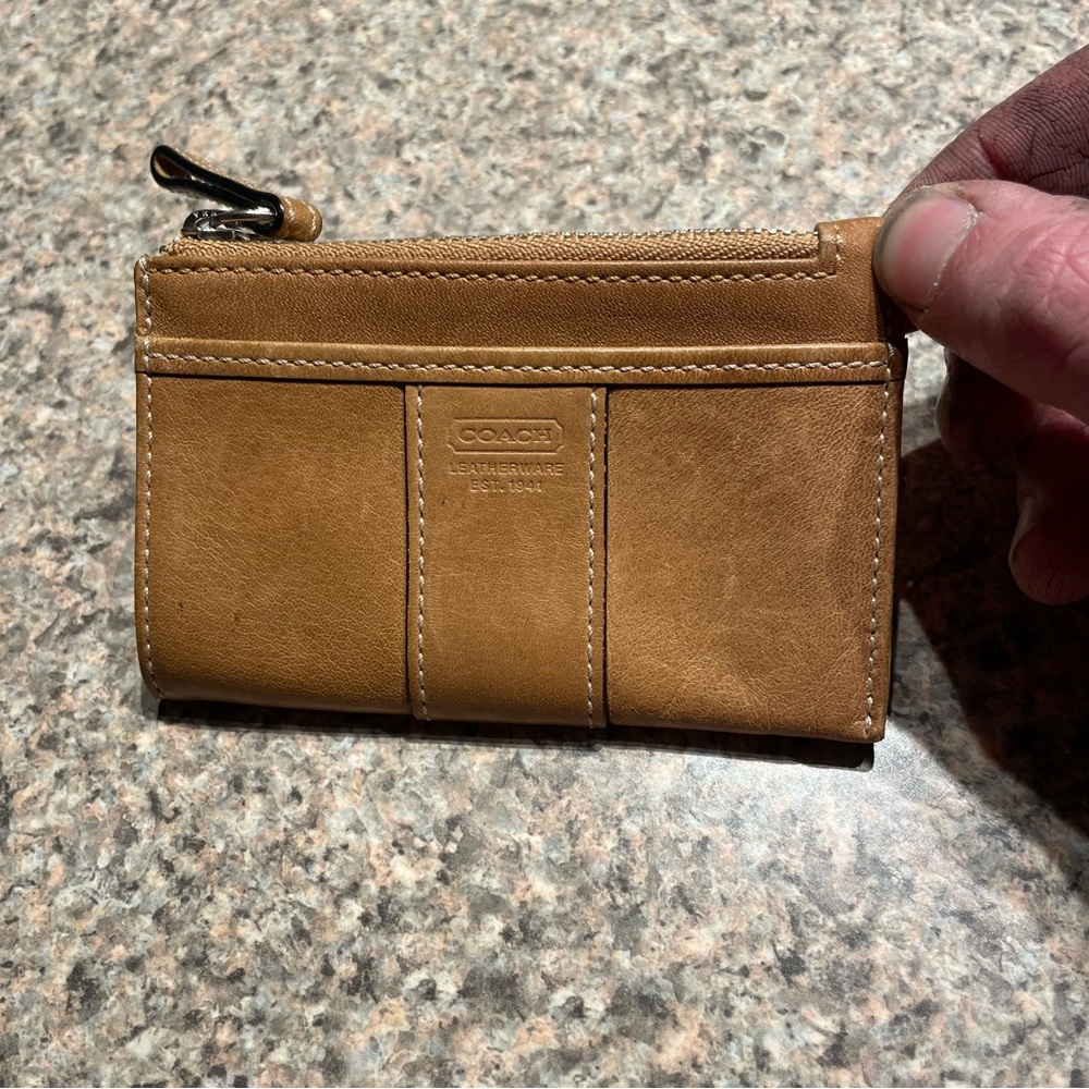 Coach Tan Leather Wallet